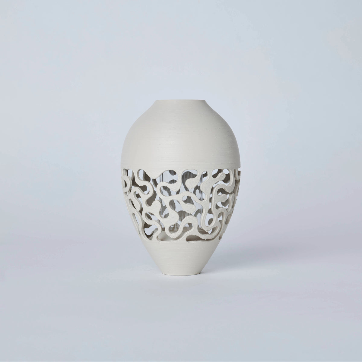 フラワーベース　NB2 Fine Edition　花瓶　花器　3Dプリント　3Dプリンター　インテリア　ガラス　プラスチックGogoCollective　GoGo1122　アースベージュ