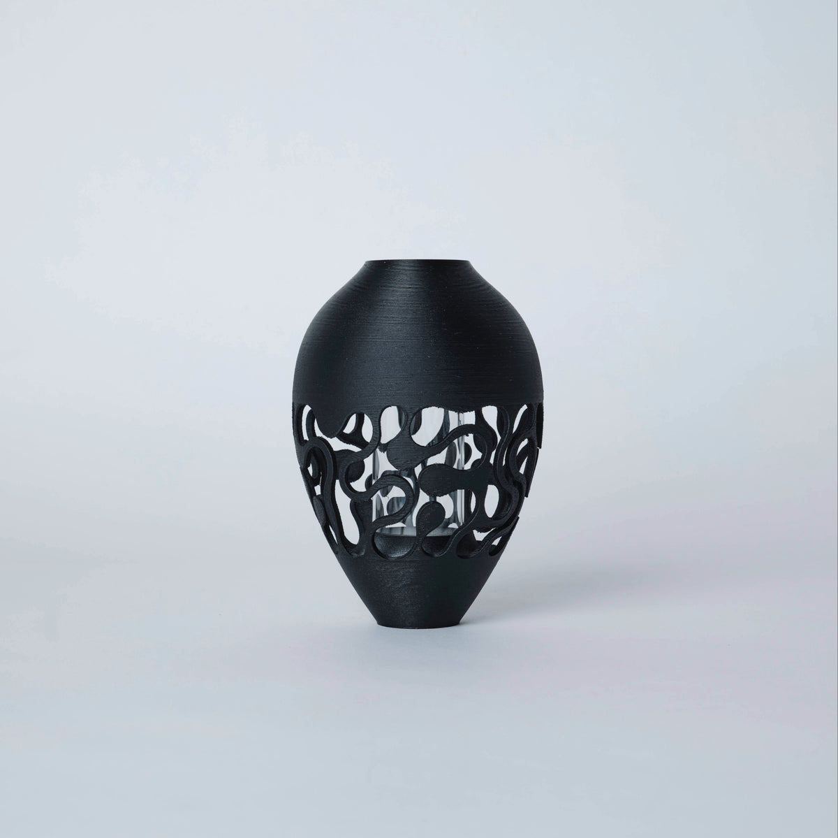 フラワーベース　NB2　花瓶　花器　3Dプリント　3Dプリンター　インテリア　ガラス　プラスチックGogoCollective　GoGo1122　オブシディアンブラック