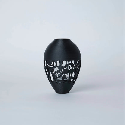 フラワーベース　NB2　花瓶　花器　3Dプリント　3Dプリンター　インテリア　ガラス　プラスチックGogoCollective　GoGo1122　オブシディアンブラック