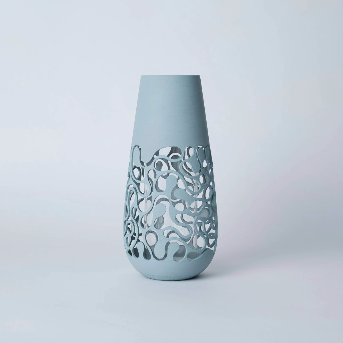 フラワーベース　NB1　花瓶　花器　3Dプリント　3Dプリンター　インテリア　ガラス　プラスチック　　GogoCollective　GoGo1122　スモーキーグリーン