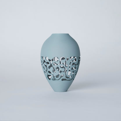 フラワーベース　NB2 Fine Edition　花瓶　花器　3Dプリント　3Dプリンター　インテリア　ガラス　プラスチック　GogoCollective　GoGo1122　スモーキーグリーン
