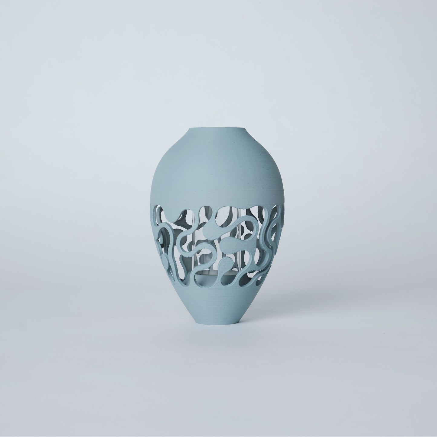 フラワーベース　NB2　花瓶　花器　3Dプリント　3Dプリンター　インテリア　ガラス　プラスチック　　GogoCollective　GoGo1122　スモーキーグリーン