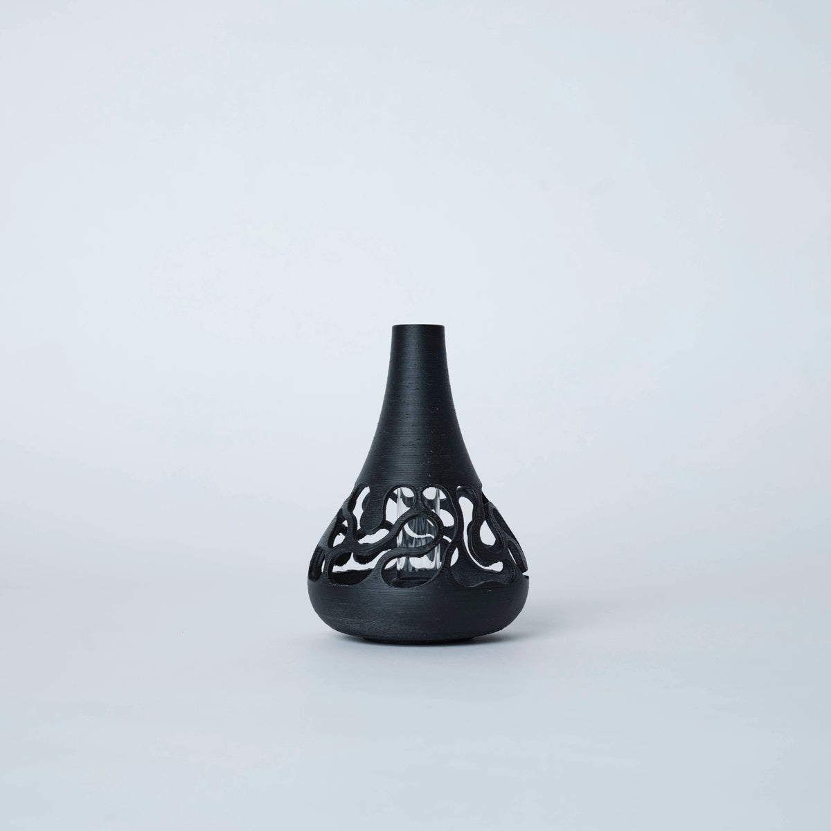 フラワーベース　NB3　花瓶　花器　3Dプリント　3Dプリンター　インテリア　ガラス　プラスチックGogoCollective　GoGo1122　オブシディアンブラック