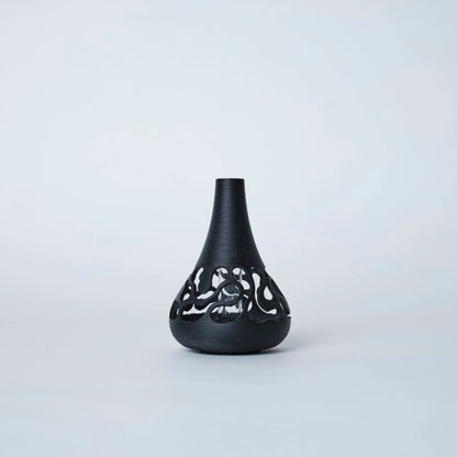 フラワーベース　NB3　花瓶　花器　3Dプリント　3Dプリンター　インテリア　ガラス　プラスチックGogoCollective　GoGo1122　オブシディアンブラック