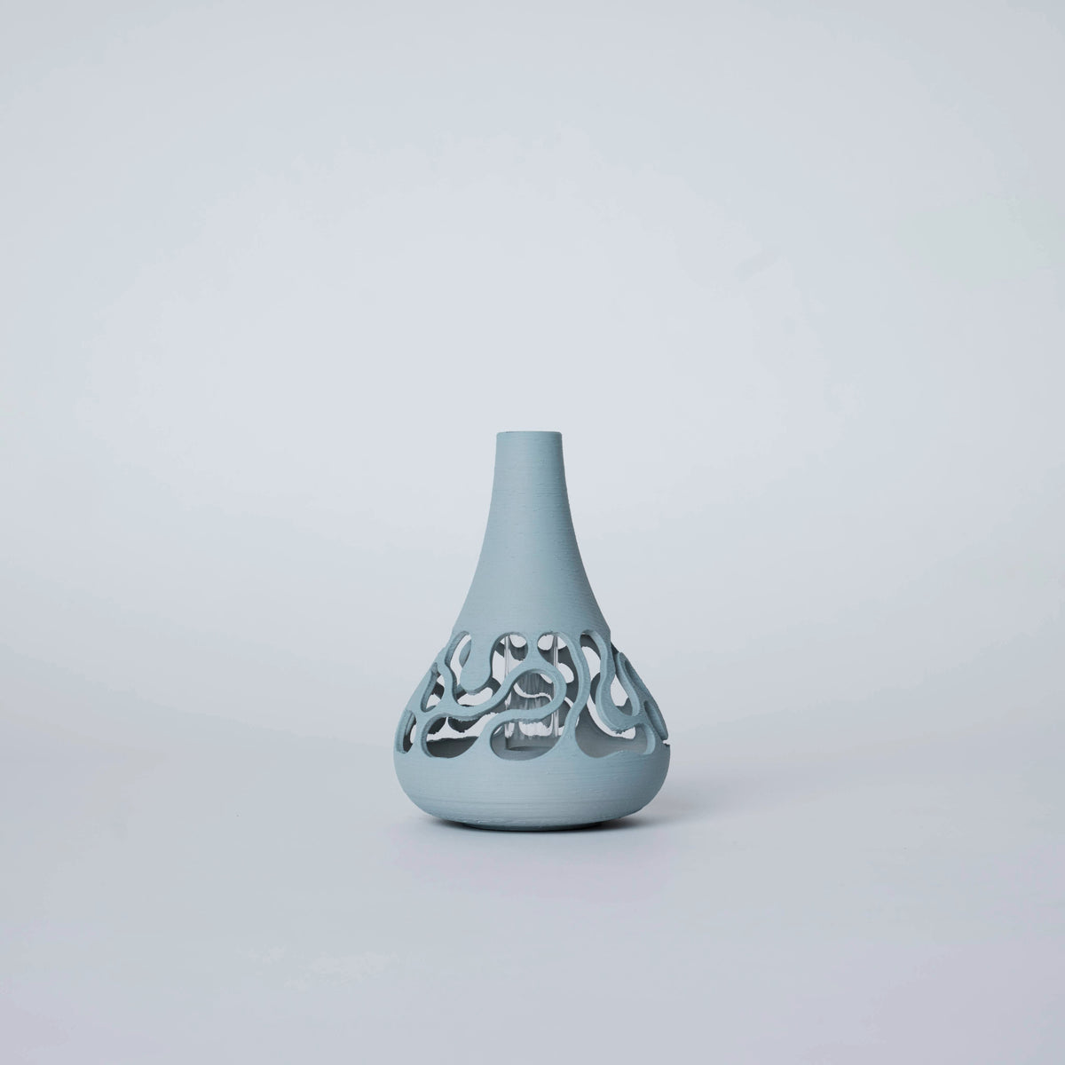 フラワーベース　NB3　花瓶　花器　3Dプリント　3Dプリンター　インテリア　ガラス　プラスチック　GogoCollective　GoGo1122　スモーキーグリーン