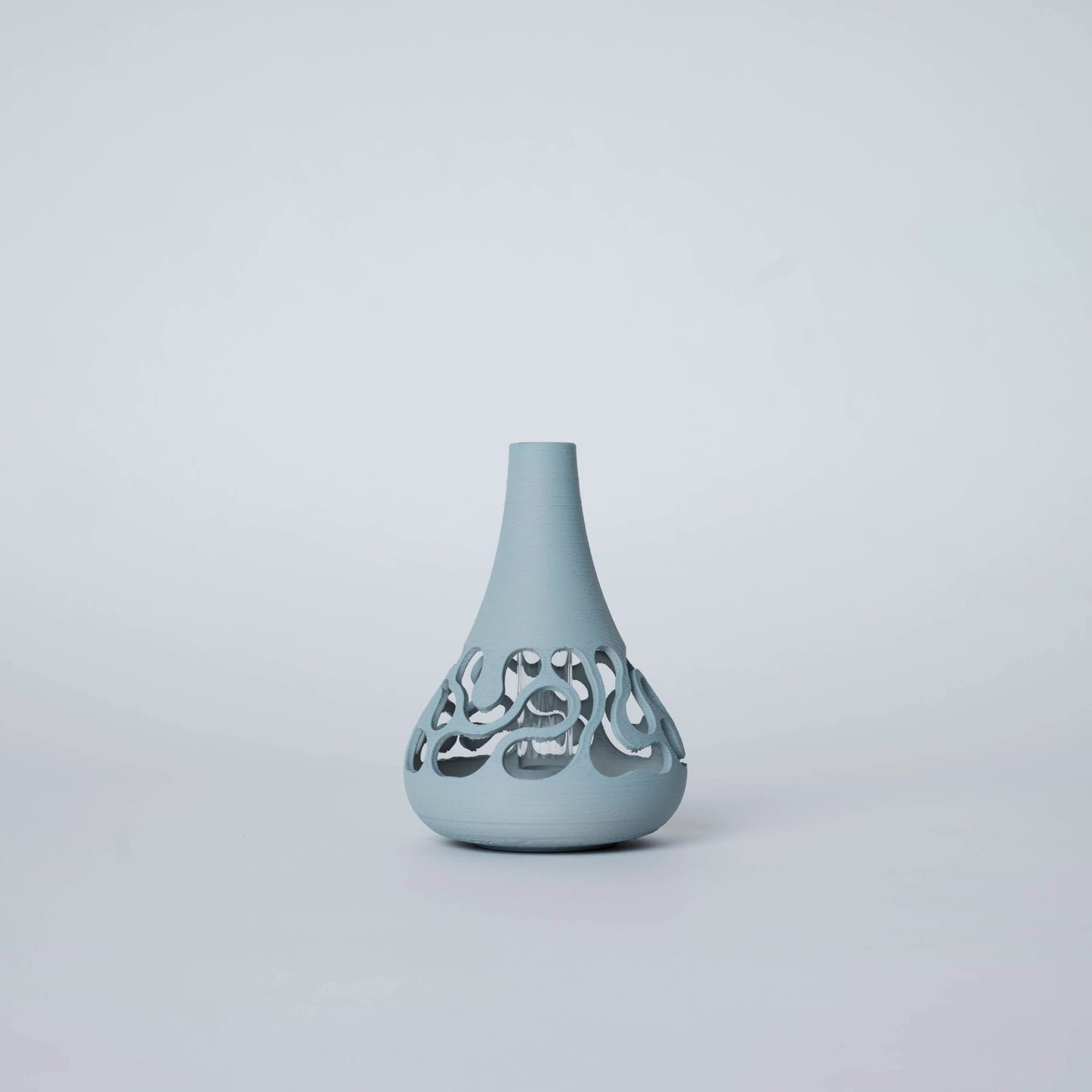 フラワーベース　NB3　花瓶　花器　3Dプリント　3Dプリンター　インテリア　ガラス　プラスチック　GogoCollective　GoGo1122　スモーキーグリーン