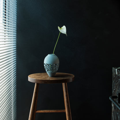 フラワーベース　NB2 Fine Edition　花瓶　花器　3Dプリント　3Dプリンター　インテリア　ガラス　プラスチック　使用イメージ　リビングGogoCollective　GoGo1122